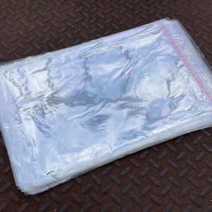 Clear Plastic Bag Poly Bag for Shirts Clothes Adhesive Flap Seal Bag 50 Counts